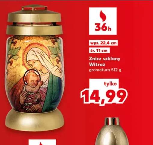 Znicz szklany Witraż