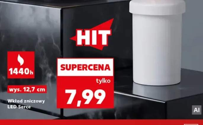 Wkład zniczowy LED Serce