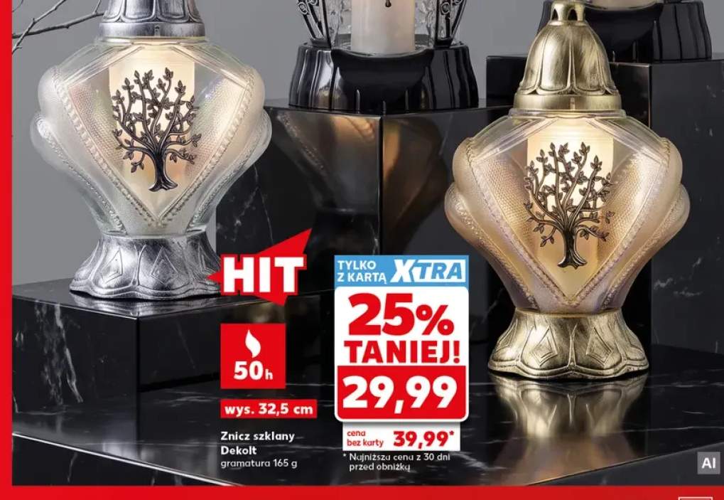 Znicz szklany Dekolt