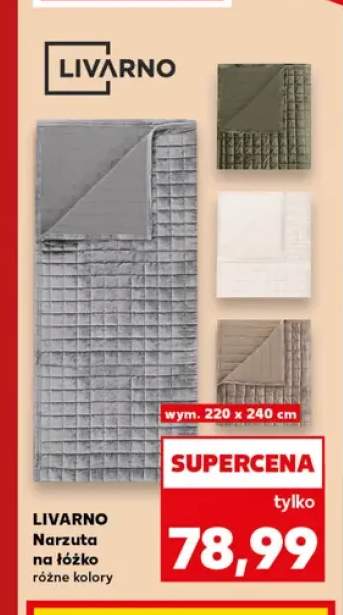 Narzuta na łóżko 220x240 cm Livarno