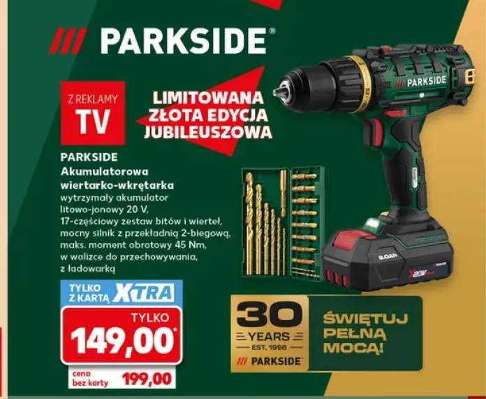 Akumulatorowa wiertarko-wkrętarka Parkside