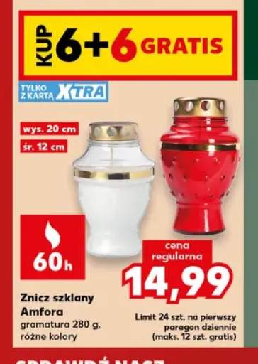 Znicz szklany Amfora