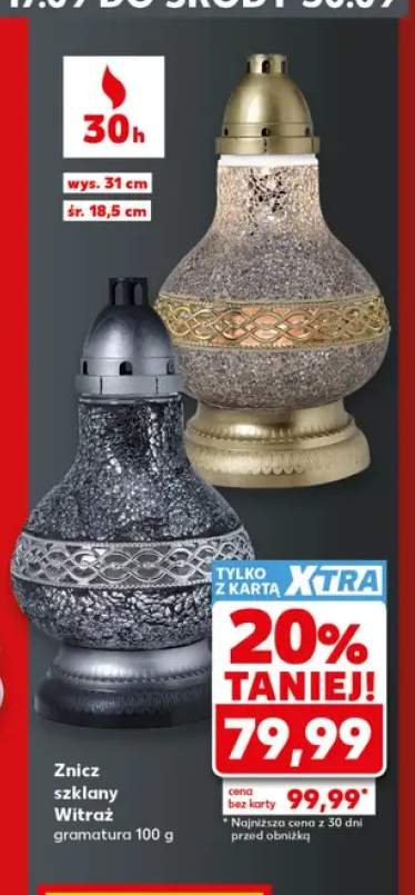 Znicz szklany Witraż