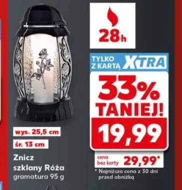 Znicz szklany Róża