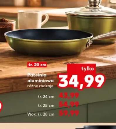 Patelnia aluminiowa śr. 20 cm +3 warianty