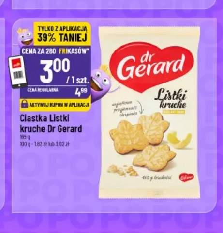 Ciastka Listki kruche Dr Gerard