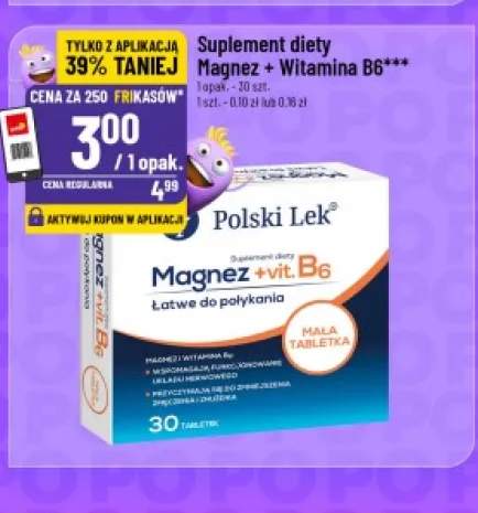 Suplement diety magnez + witamina B6 Polski Lek