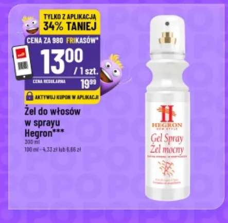 Żel do włosów w sprayu Hegron