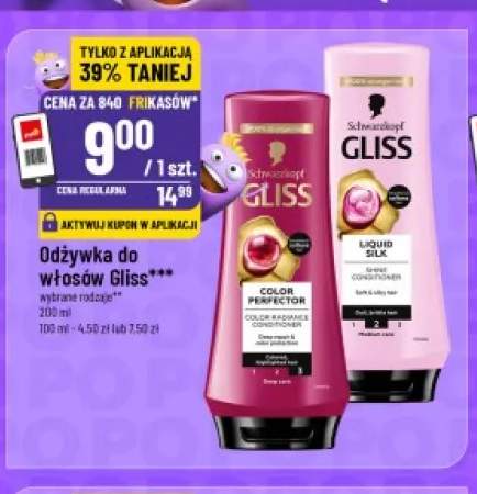 Odżywka do włosów Gliss Liquid Silk +1 wariant