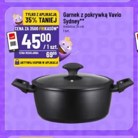 Garnek z pokrywką Vavio Sydney 24 cm