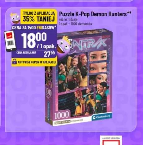 Puzzle K-Pop Demon Hunters 1000 elementów Clementoni