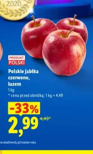 Jabłka czerwone polskie