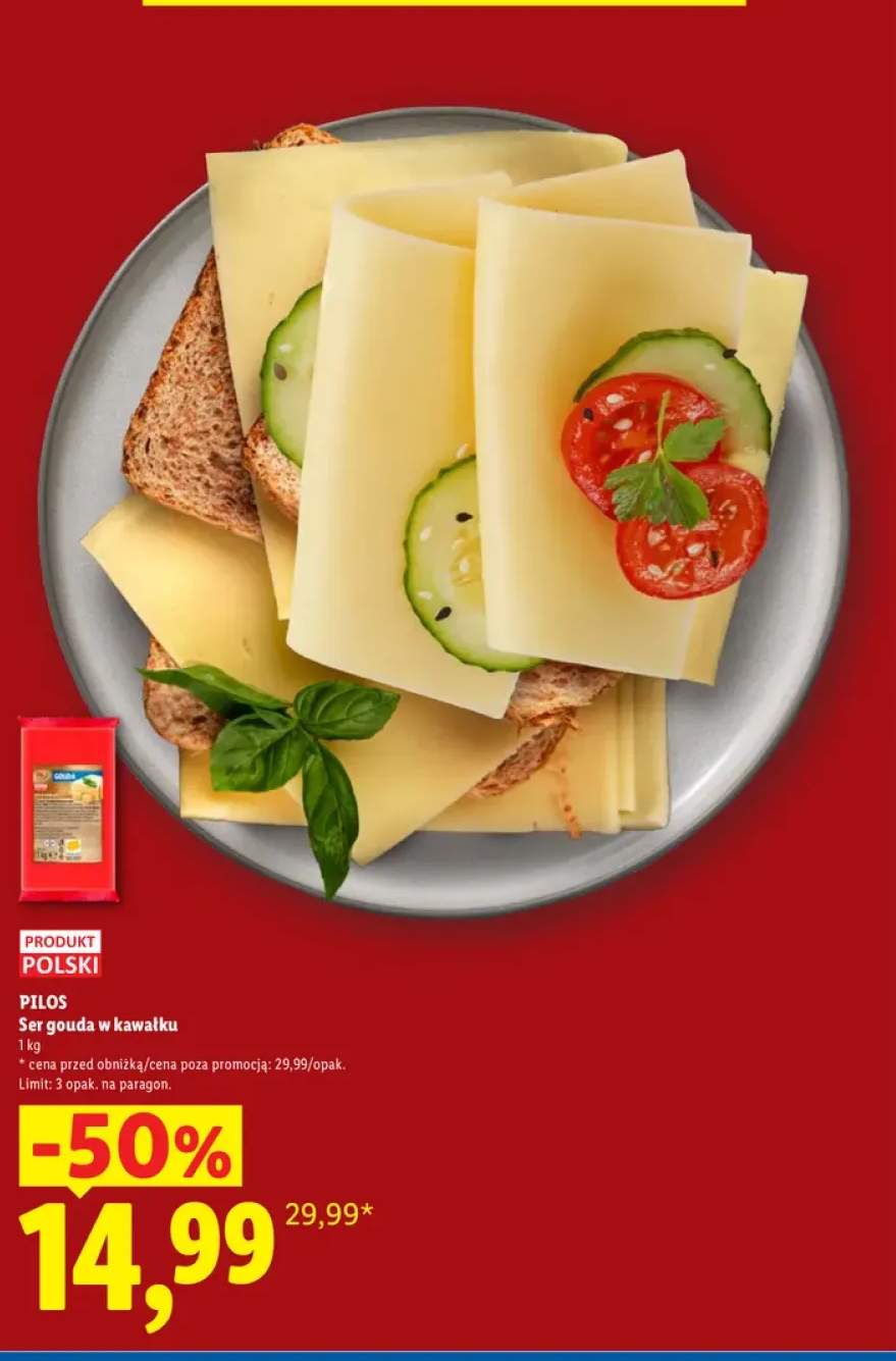 Ser gouda w kawałku Pilos