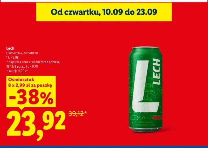 Piwo Lech 8-pak 500 ml