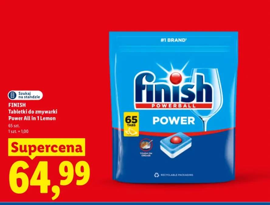Tabletki do zmywarki Power All in 1 Lemon Finish