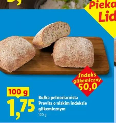 Bułka pełnoziarnista Provita o niskim indeksie glikemicznym