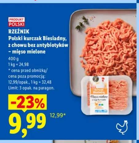 Polski kurczak Biesiadny z chowu bez antybiotyków mięso mielone Rzeźnik