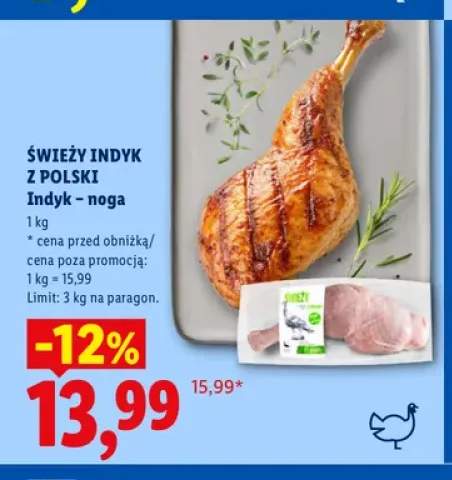Indyk noga Świeży Indyk z Polski