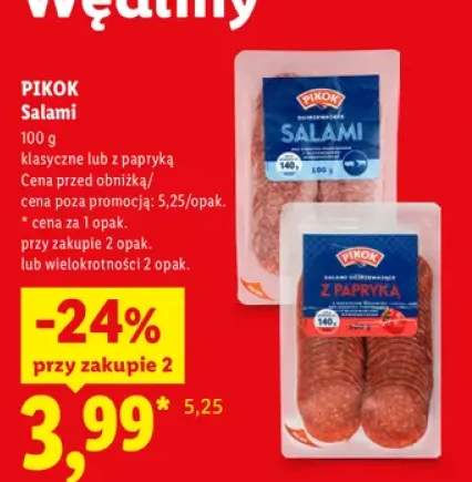 Salami z papryką Pikok +1 wariant