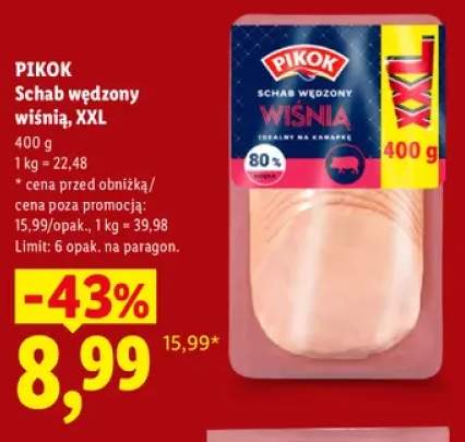 Schab wędzony wiśnią XXL Pikok