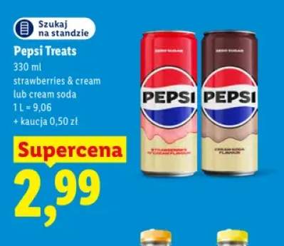 Napój gazowany Pepsi Treats strawberries & cream +1 wariant