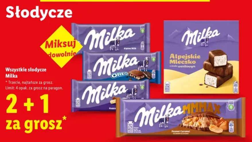 Słodycze Milka +5 wariantów