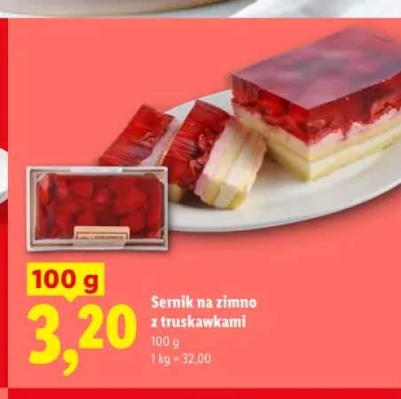 Sernik na zimno z truskawkami