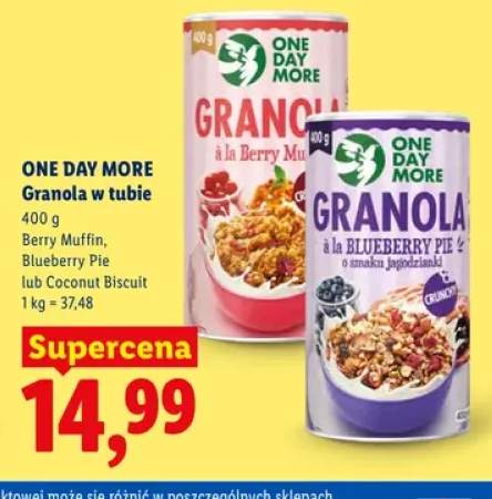 Granola w tubie Berry Muffin One Day More +2 warianty