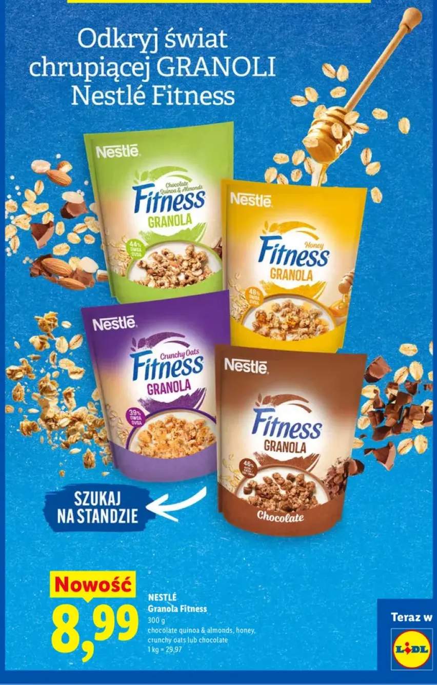 Granola Fitness chocolate quinoa & almonds Nestlé +3 warianty