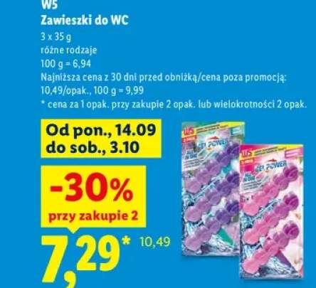 Zawieszki do WC W5 3-pak