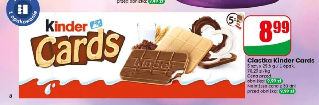 Ciastka Kinder Cards