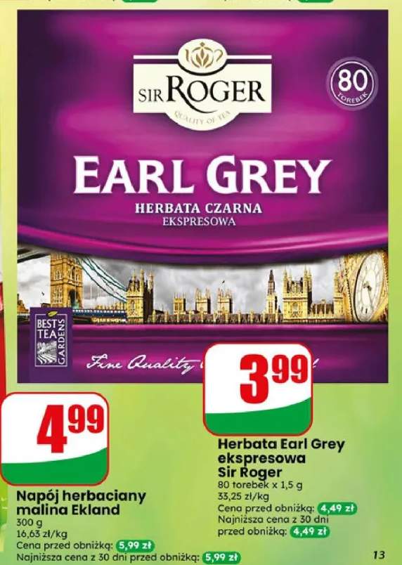 Herbata Earl Grey ekspresowa Sir Roger