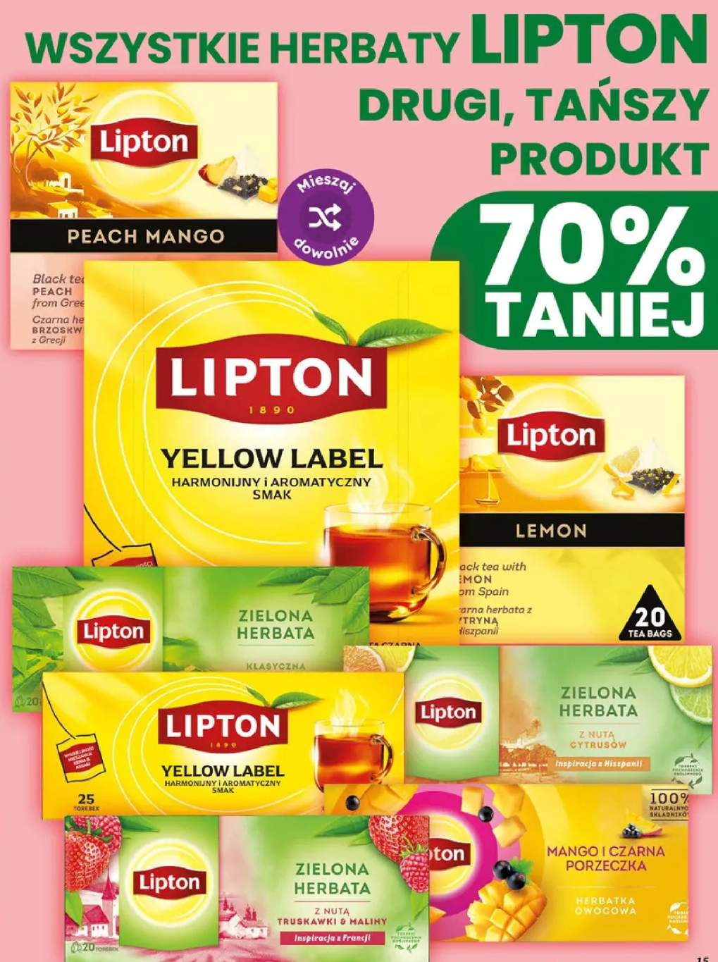 Herbaty Lipton +7 wariantów