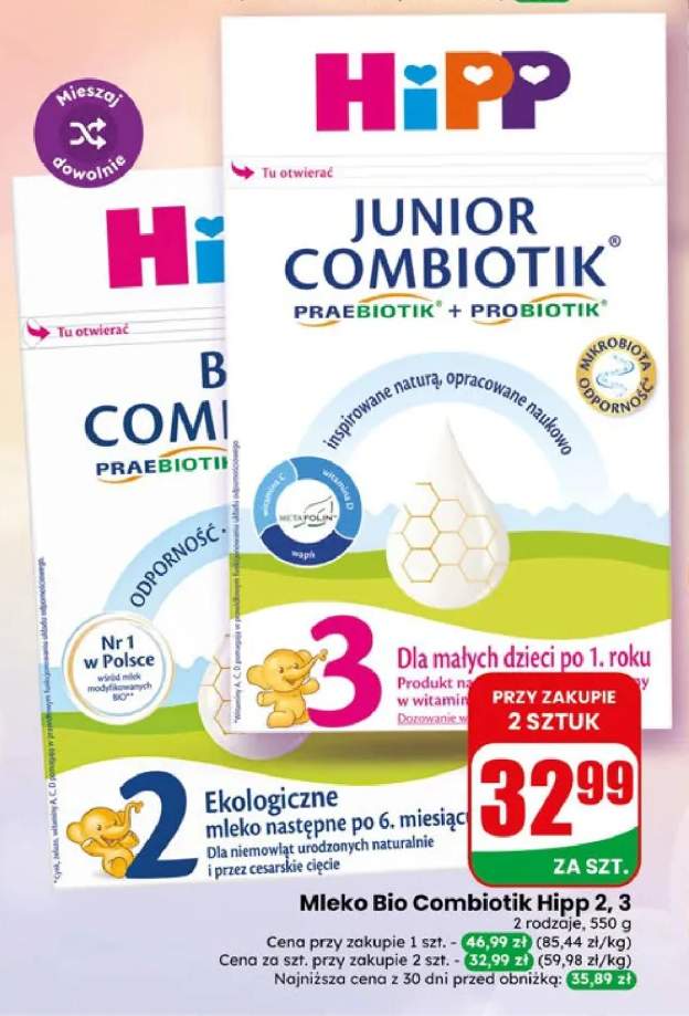 Mleko Bio Combiotik 2 Hipp +1 wariant