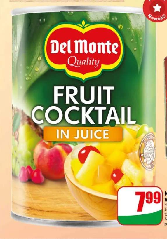 Koktajl owocowy w soku Del Monte