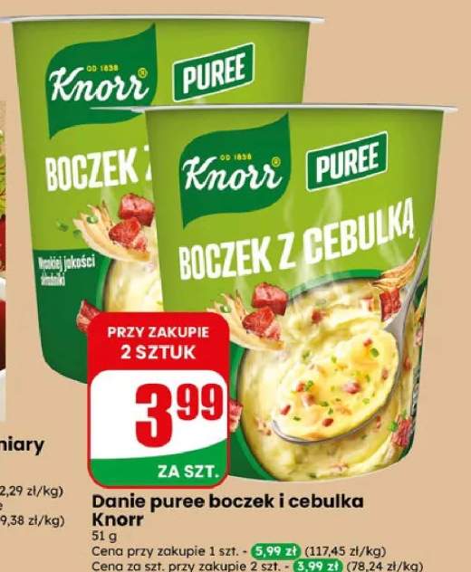 Danie puree boczek i cebulka Knorr