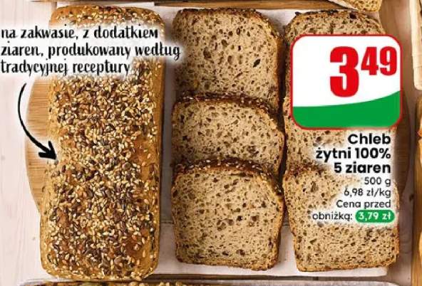 Chleb żytni 100% 5 ziaren