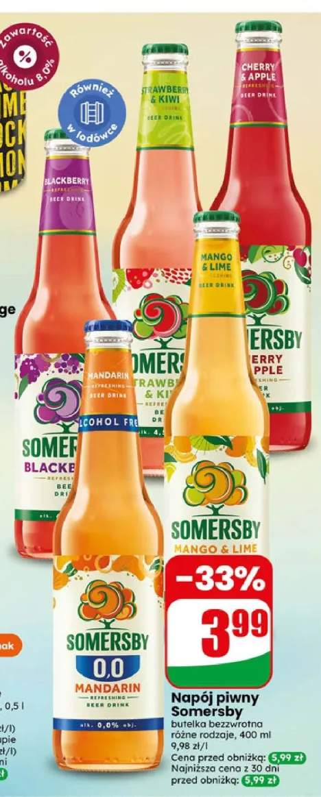 Napój piwny Somersby Mango & Lime +4 warianty