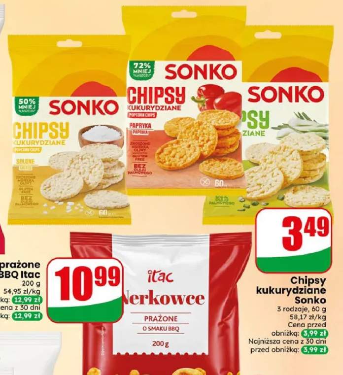 Chipsy kukurydziane Sonko