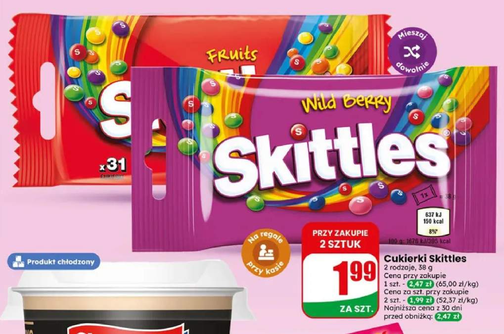 Cukierki Skittles Fruits +1 wariant