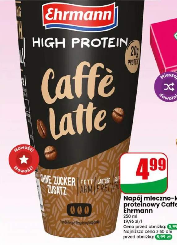 Napój mleczno-kawowy proteinowy Caffe Latte Ehrmann