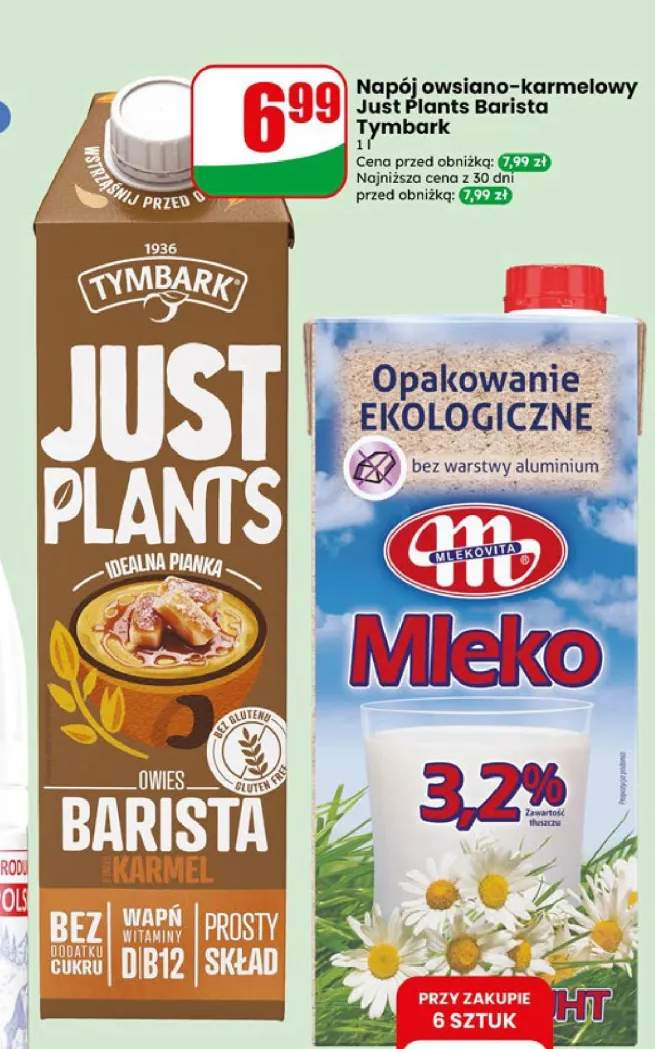 Napój owsiano-karmelowy Just Plants Barista Tymbark