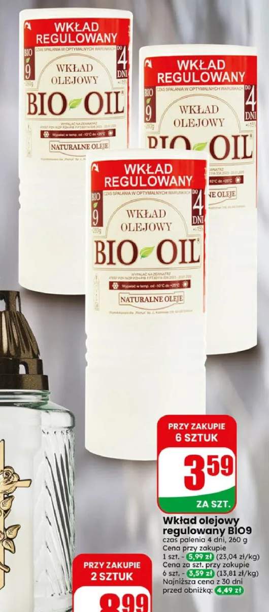 Wkład olejowy regulowany BIO9 Bio Oil