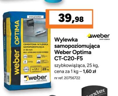 Wylewka samopoziomująca Weber Optima CT-C20-F5 szybkowiążąca