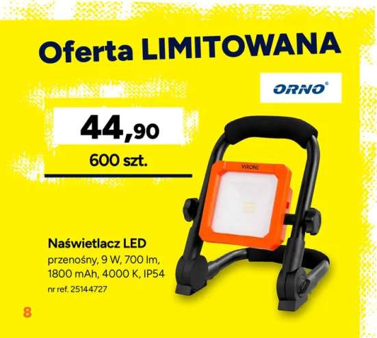 Naświetlacz LED przenośny Orno