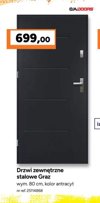 Drzwi zewnętrzne stalowe Graz O.K. Doors