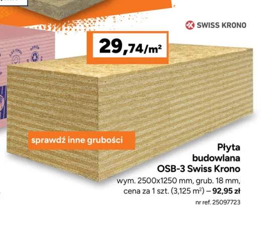 Płyta budowlana OSB-3 Swiss Krono