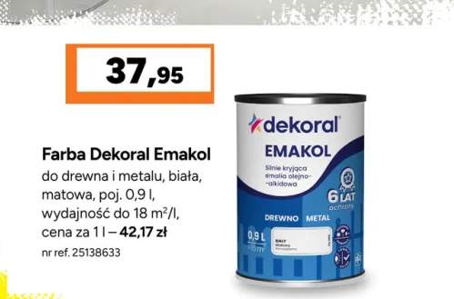 Farba Dekoral Emakol do drewna i metalu biała matowa