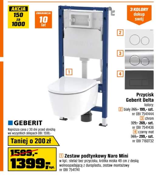 Zestaw podtynkowy Naro Mini Geberit +3 warianty