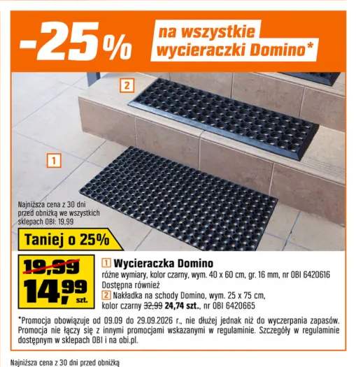 Wycieraczka Domino +1 wariant